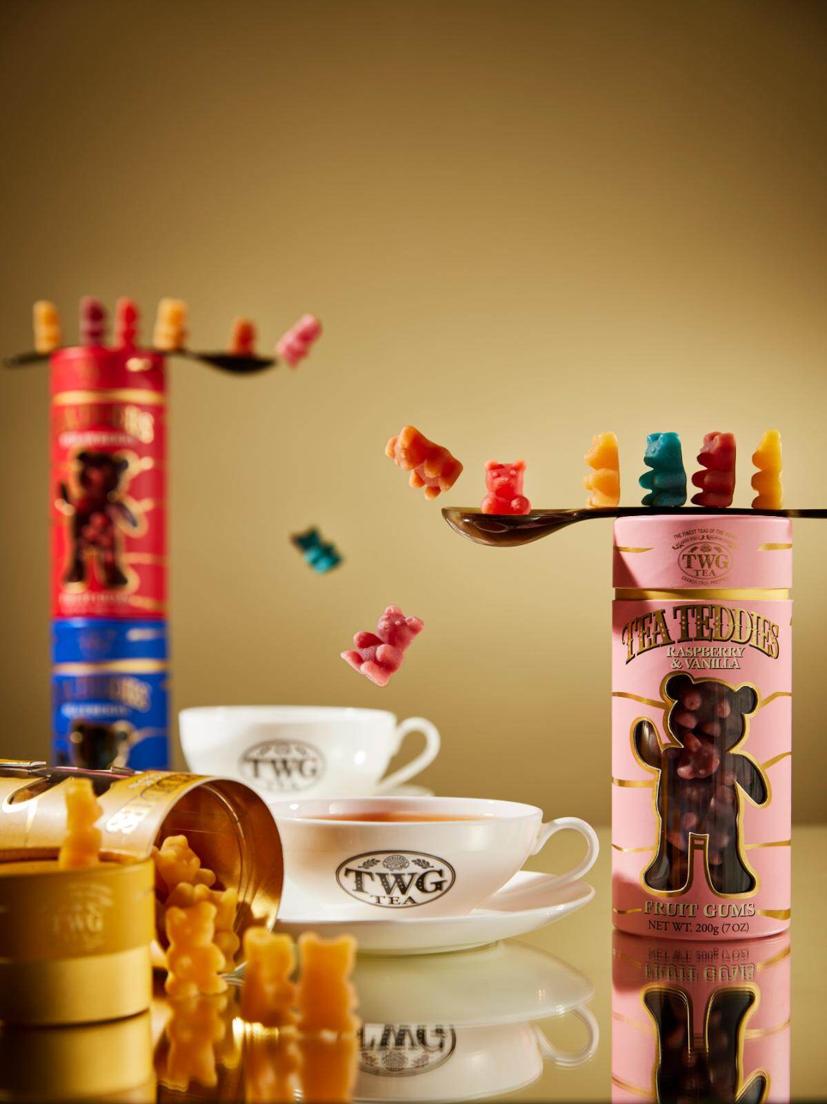 TWG Tea「テディベア型」フルーツグミ、お湯に入れると華やか“ホワイト