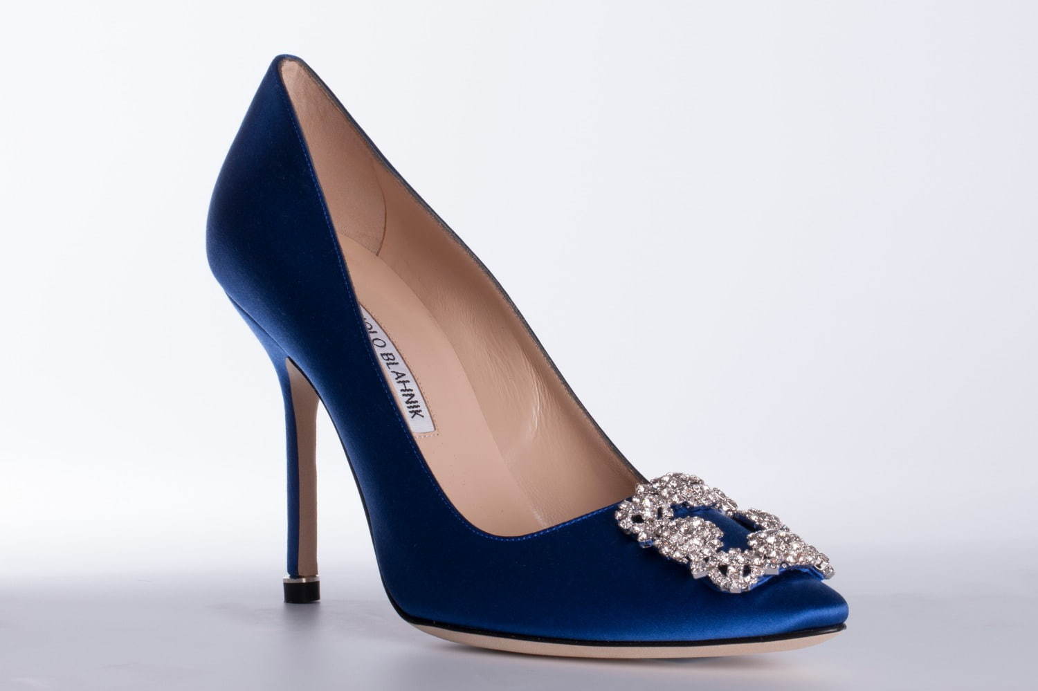 Manolo Blahnik ハンギシ 36 ネイビー ドット マノロブラニク MANOLO