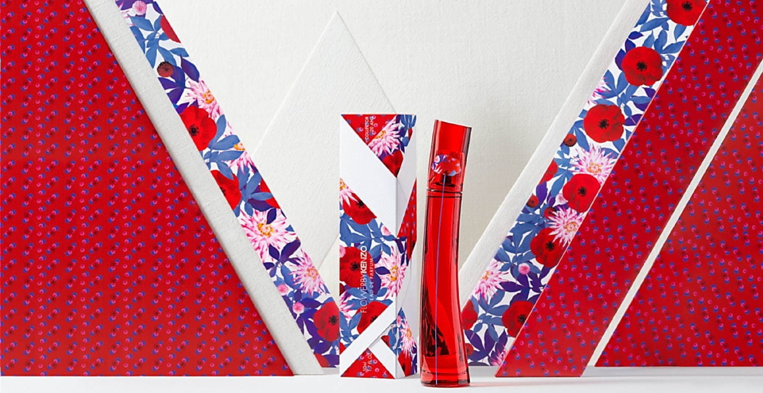 ケンゾーの香水「フラワー バイ ケンゾー」新作、“きもの風”花柄