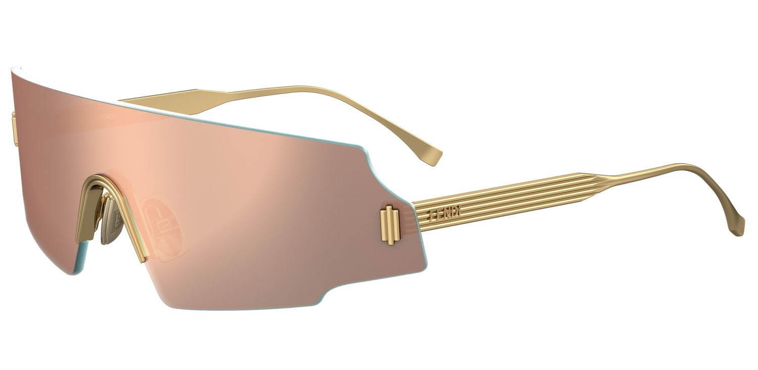 フェンディ新作サングラス、“浮かび上がる”ロゴ入りレンズのメンズ