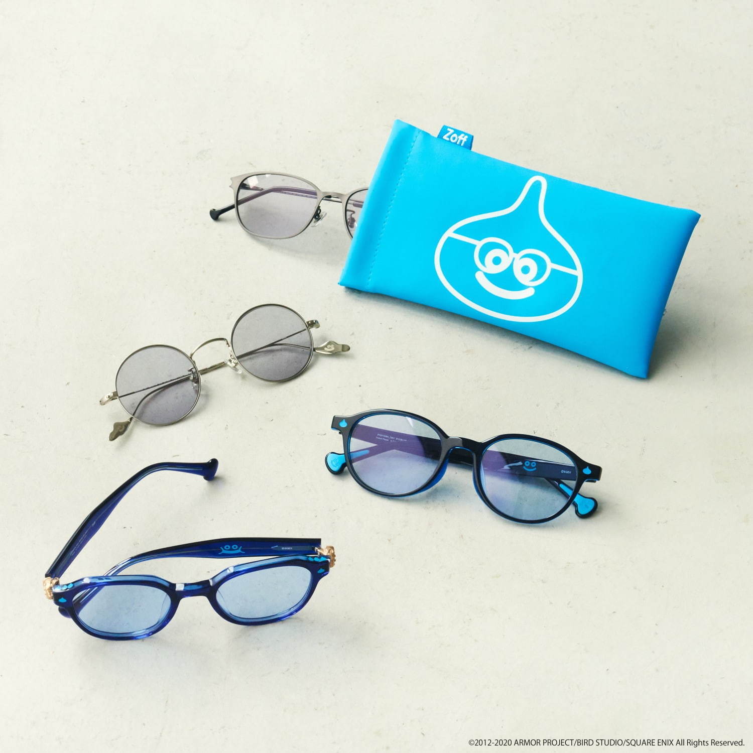 Zoff×ドラゴンクエストXのコラボアイウェア、スライムやはぐれメタルを