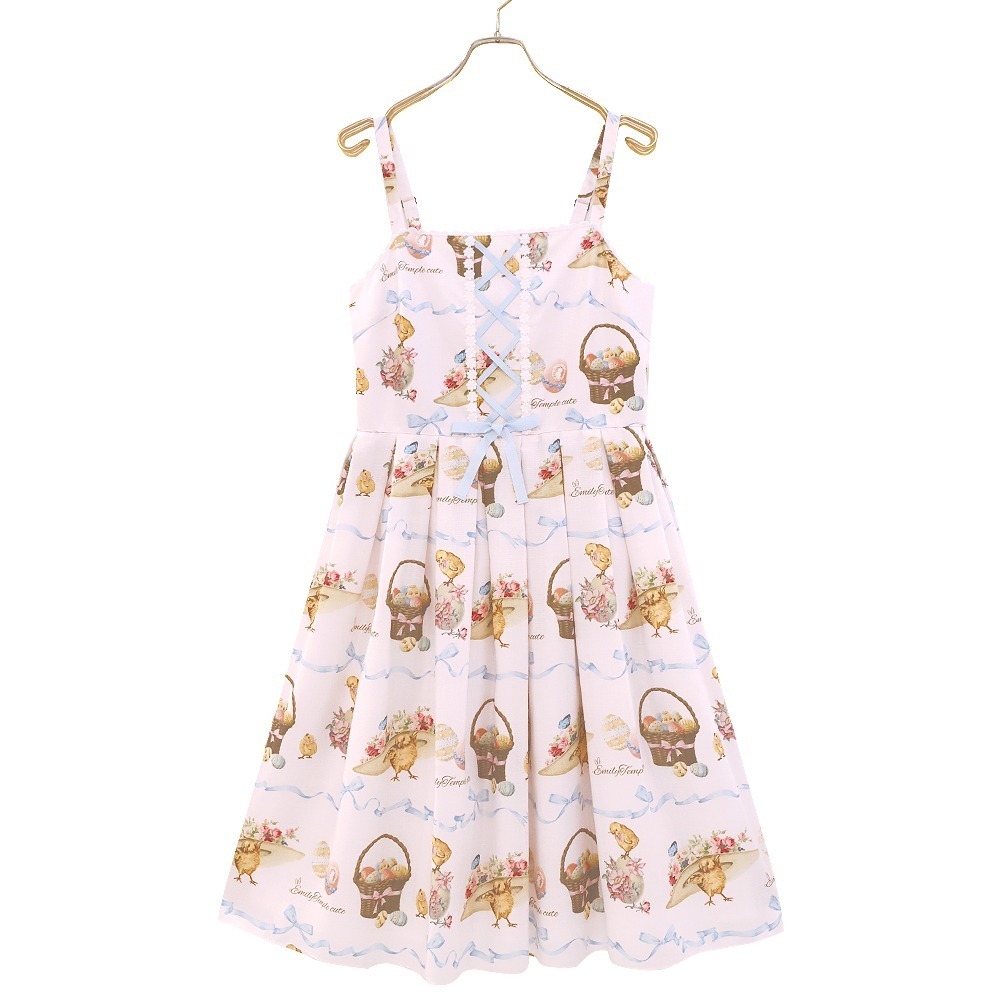 エミリーテンプルキュート“イースター”の卵プリントワンピース、レース