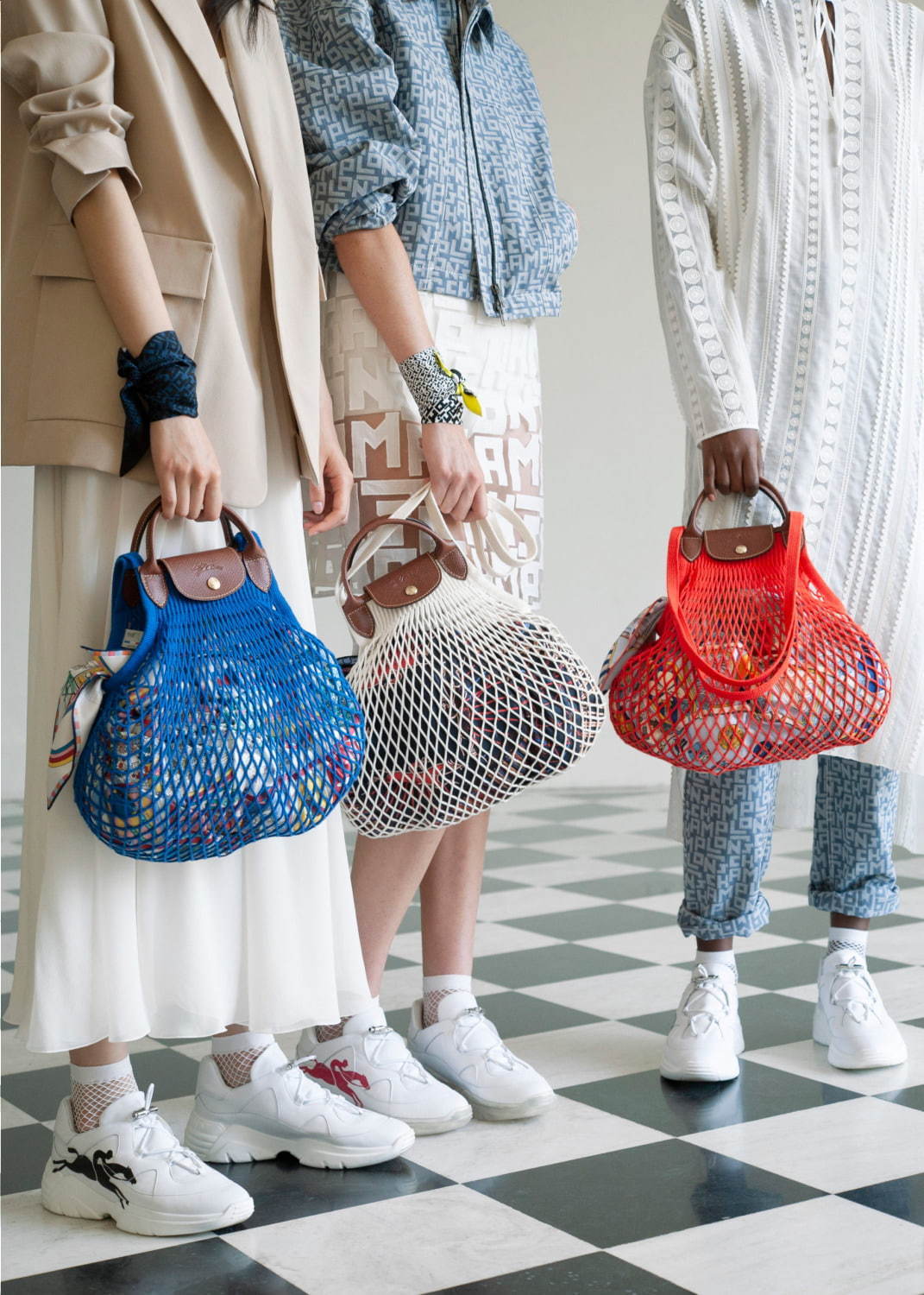 ロンシャンのアイコンバッグ「ル プリアージュ」が“ネットバッグ”に