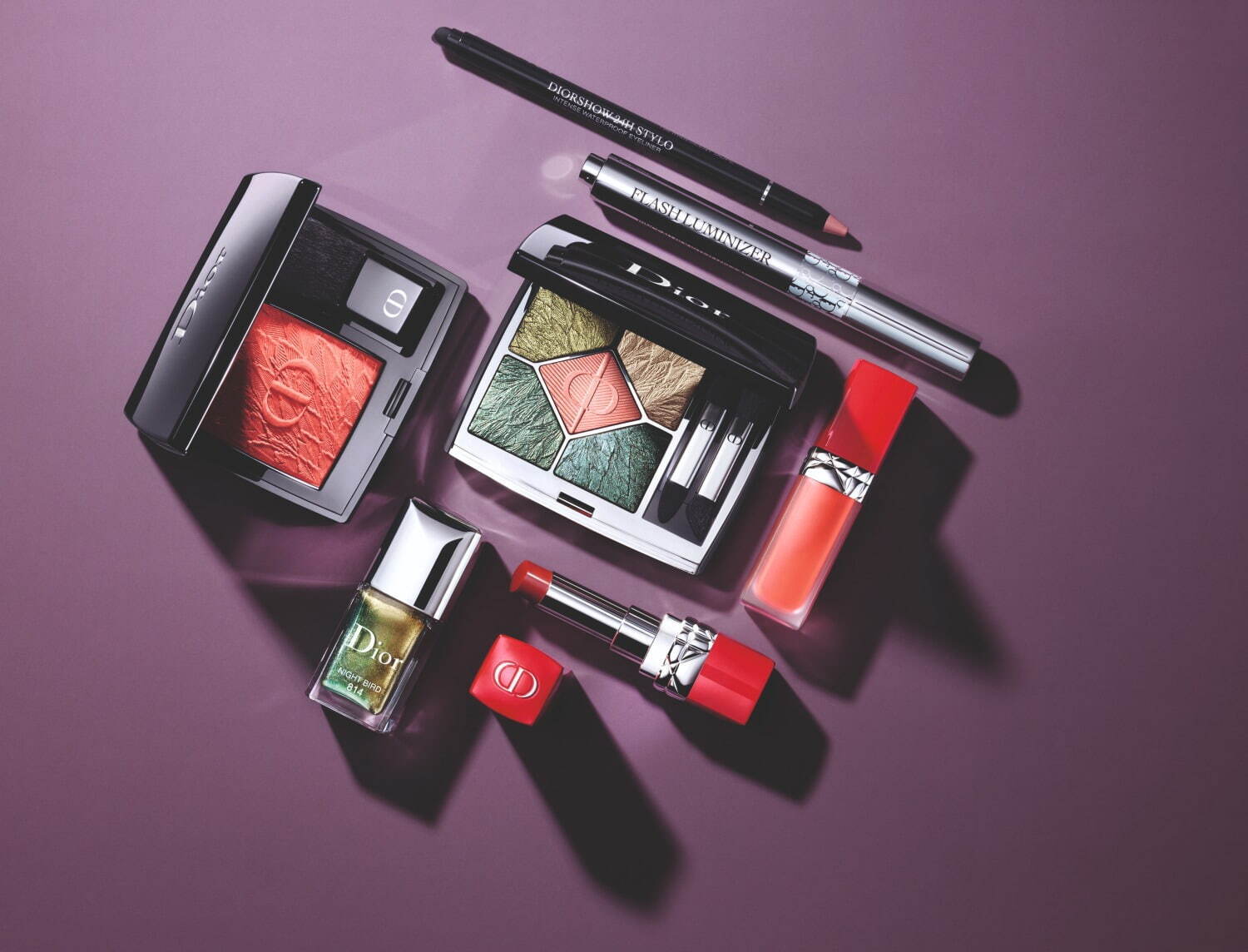 ディオール21年秋コスメ、“羽模様”のアイシャドウ パレットや“色が変化