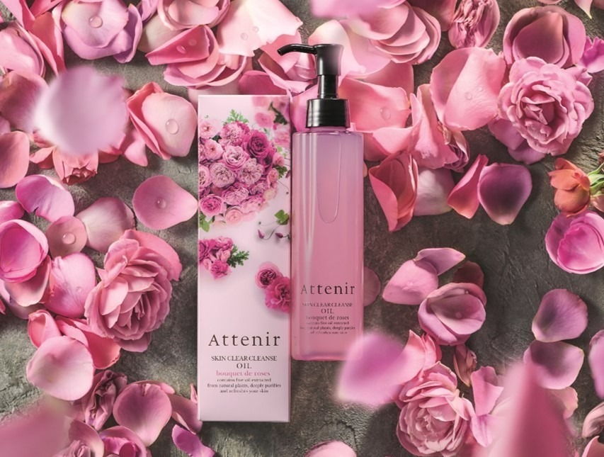 アテニア2022年夏コスメ「スキンクリア クレンズ オイル」希少なバラ