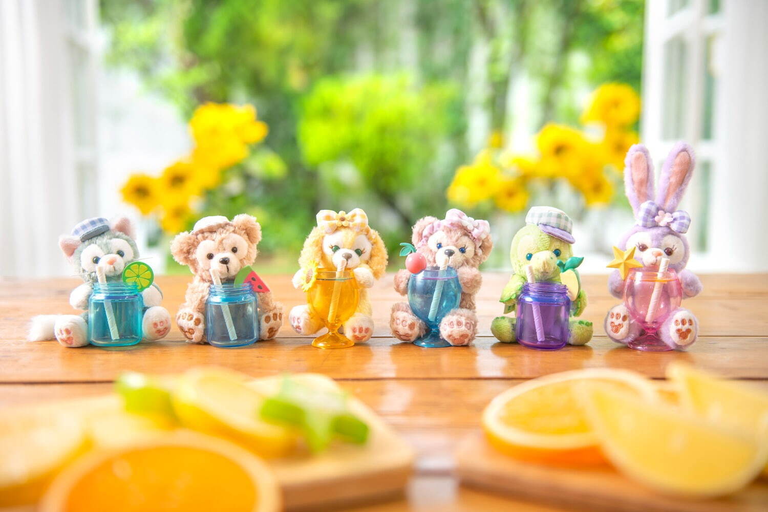 香港ディズニーランド ダッフィー シェリーメイ ぬいぐるみ フルーツ