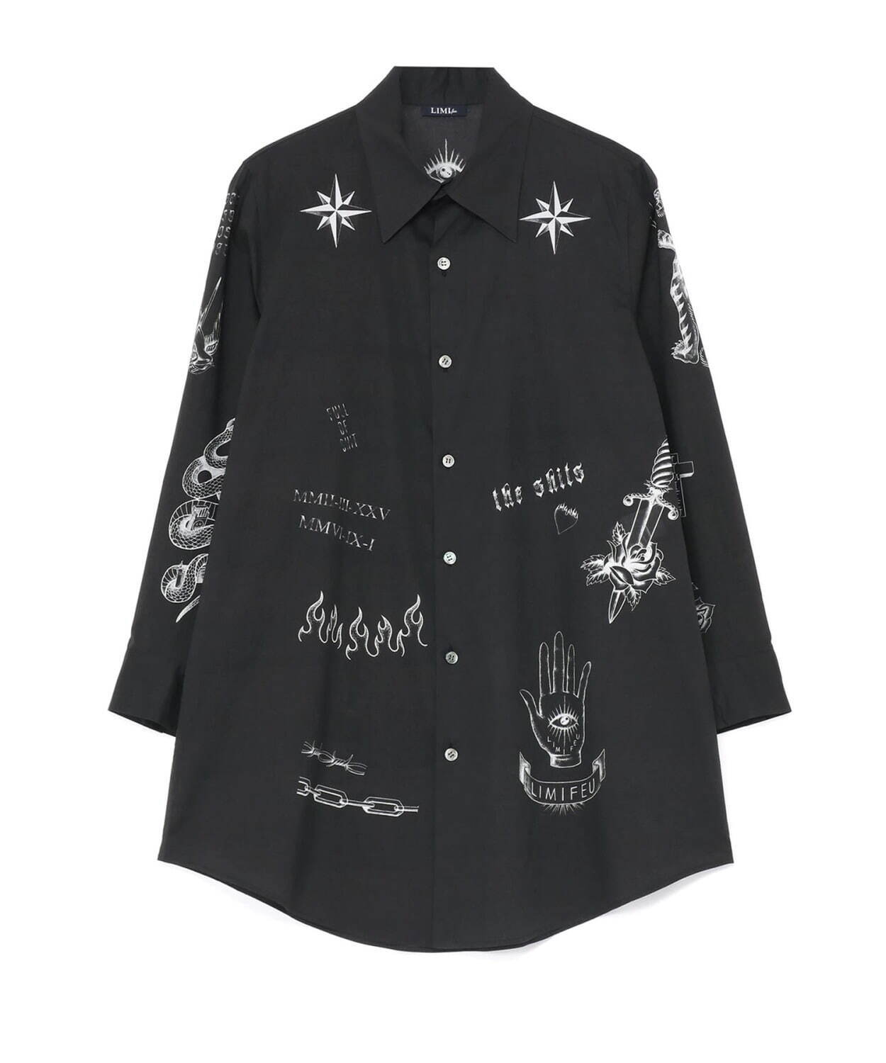 リミ フゥの“オールドスクールタトゥー”シャツ、燃えるハートや薔薇