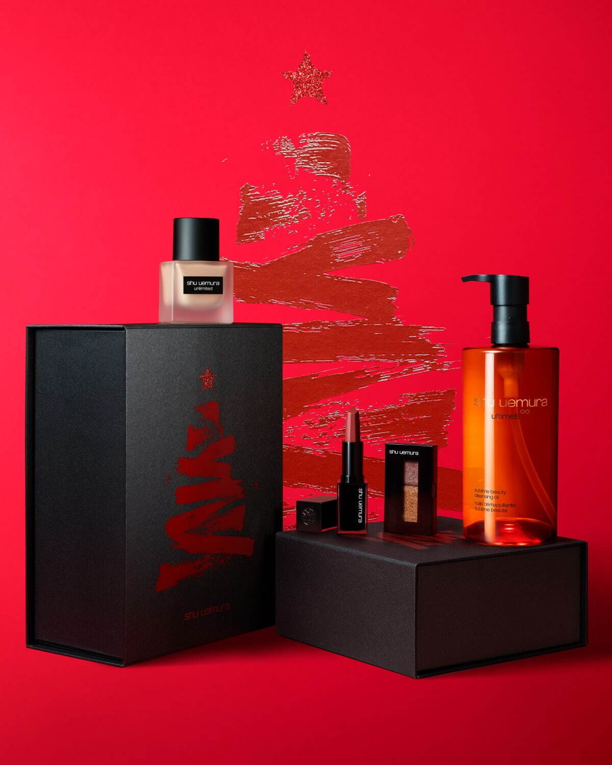 シュウ ウエムラ22年クリスマスコフレ、人気のクレンジング オイルや