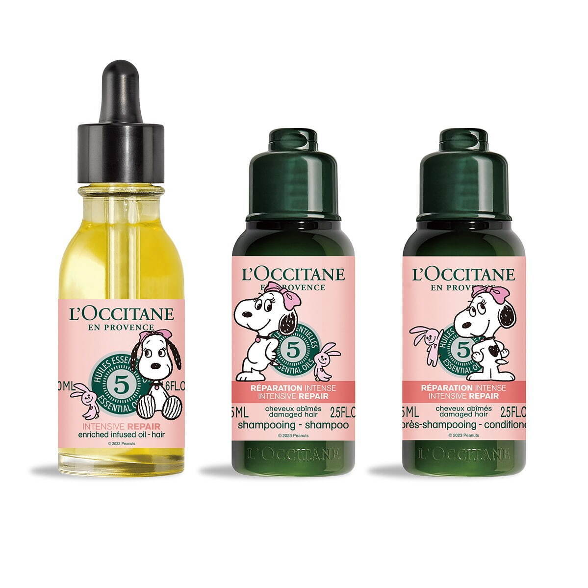 ロクシタン×「スヌーピー」限定ボディケア、スヌーピーの“詰め替え