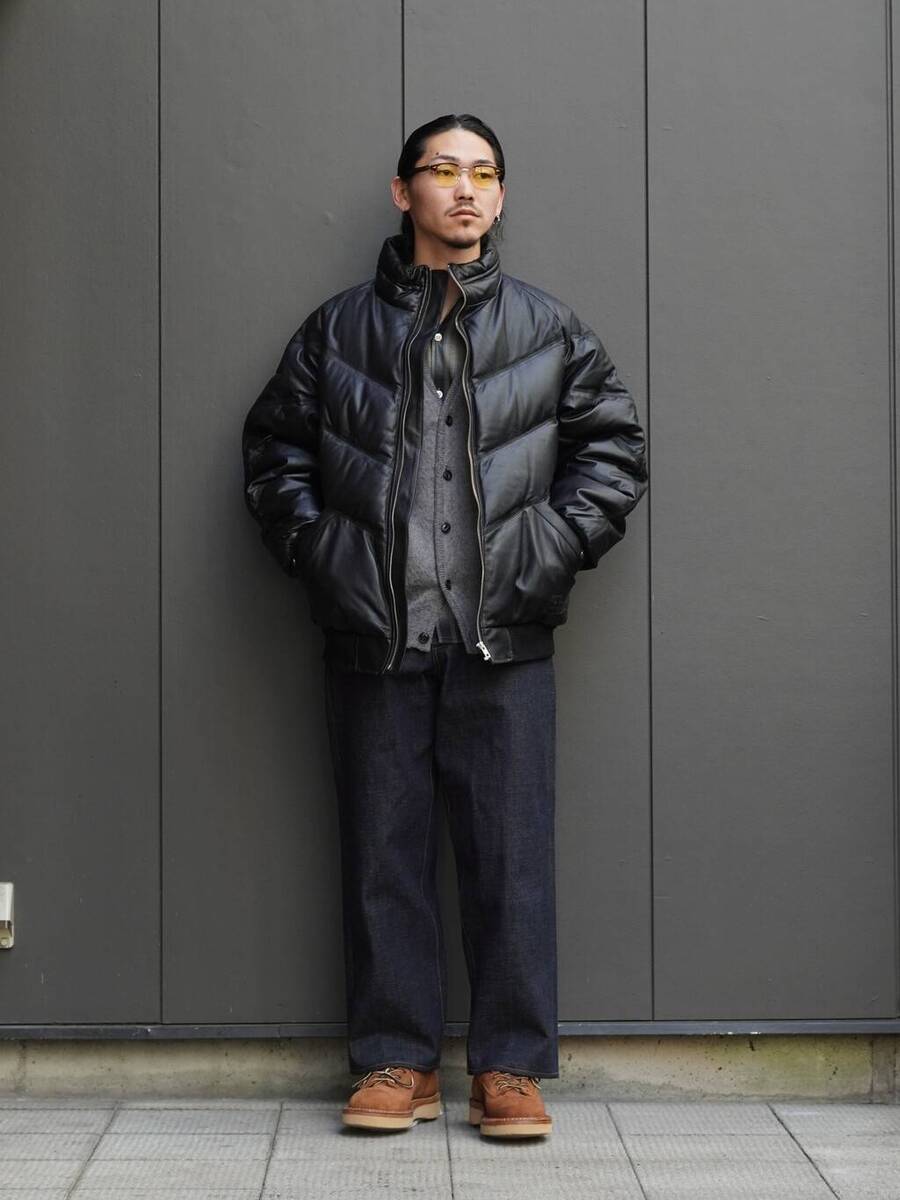 WACKO MARIA(ワコマリア) LEATHER DOWN JACKET -A- 着用 - ワイズ