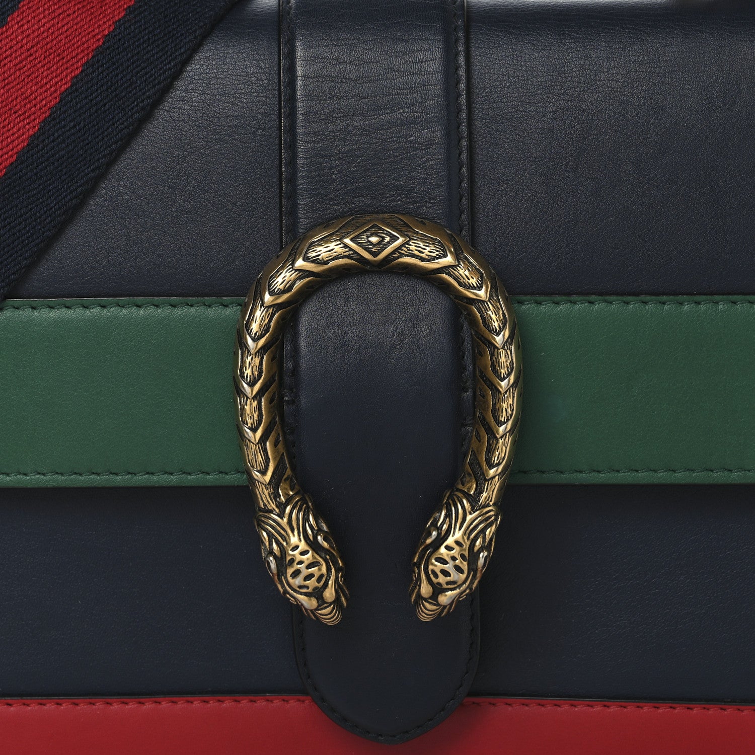 Gucci Moon Calfskin Bamboo Web Medium Dionysus Top Handle Bag Blue