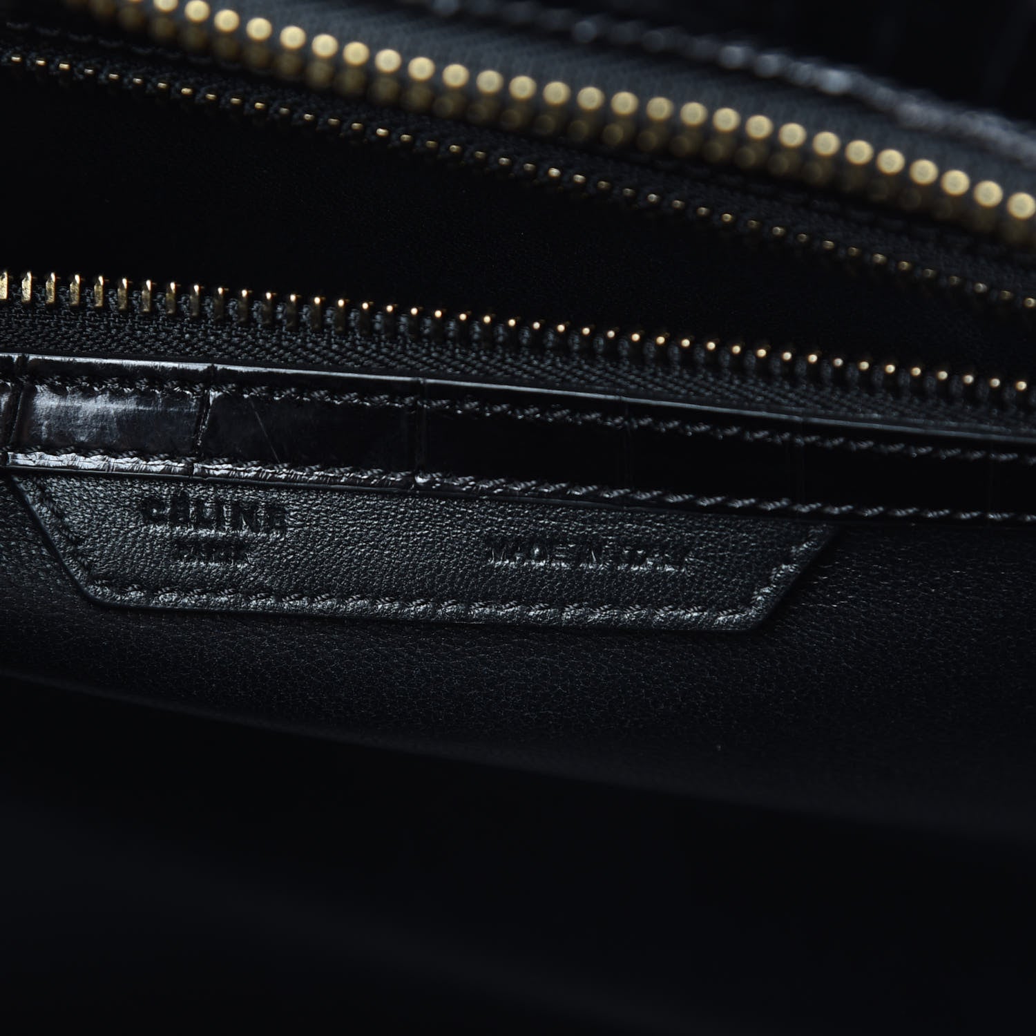 Celine Crocodile Mini Luggage Black 706896 – FASHIONPHILE