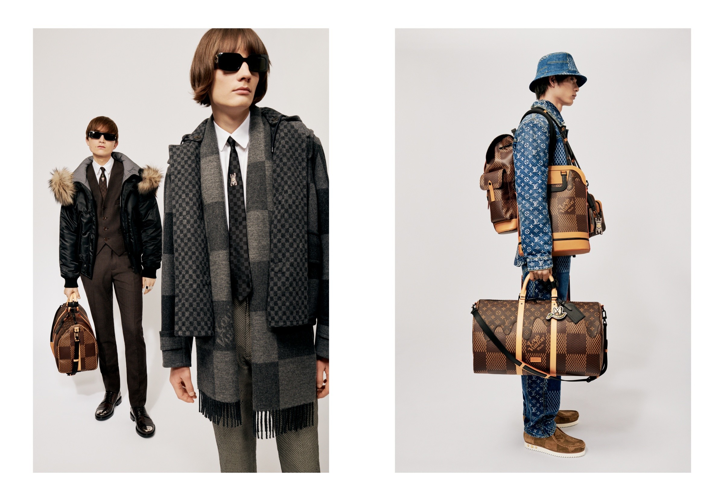ルイ・ヴィトン×NIGO®コラボアイテムが公開、ダミエ柄のモッズスーツや
