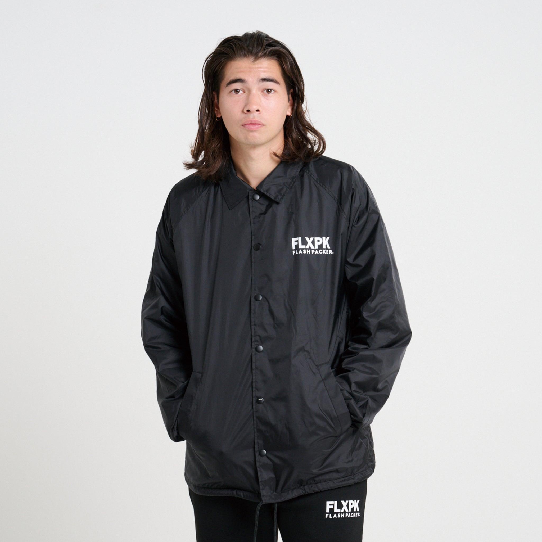 XCJ-LOG（撥水ナイロン・コーチジャケット）BLACK - OUTERWEAR