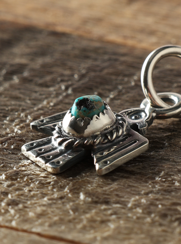 シルバー サンダーバード ターコイズ付き ペンダントトップ FN-JP-215T