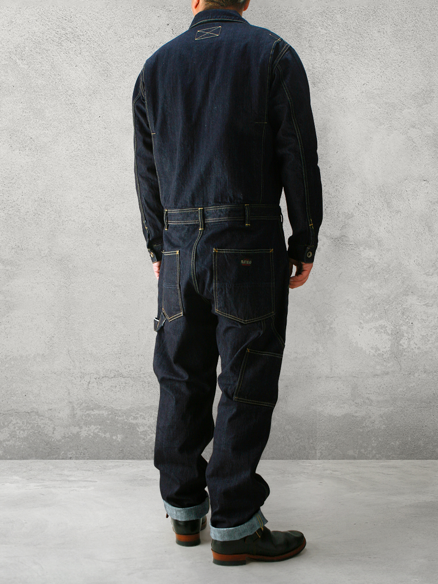 10oz デニム ジャンプスーツ FN-OJ-JS002 | THE FLAT HEAD