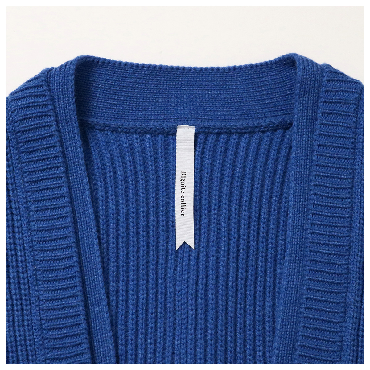 ジップニットカーディガン 01 ネップグレー【Dignite collier