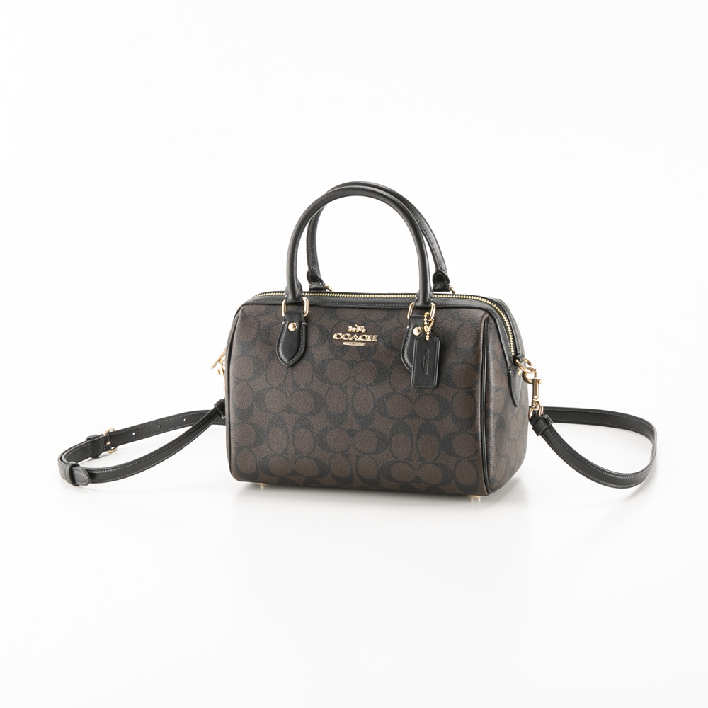 コーチ COACH ボストンバッグ PVC シグネチャー ローワン サッチェル