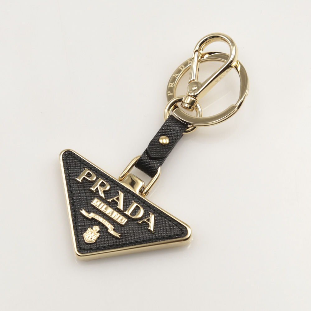 WEB限定価格】プラダ PRADA キーリング SAF.TRIANGOLOキーリング/NERO