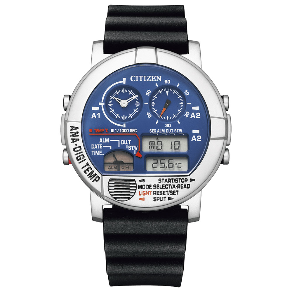 レコードレーベル RECORD LABEL 腕時計 ANA-DIGI TEMP 43.8㎜クロノ