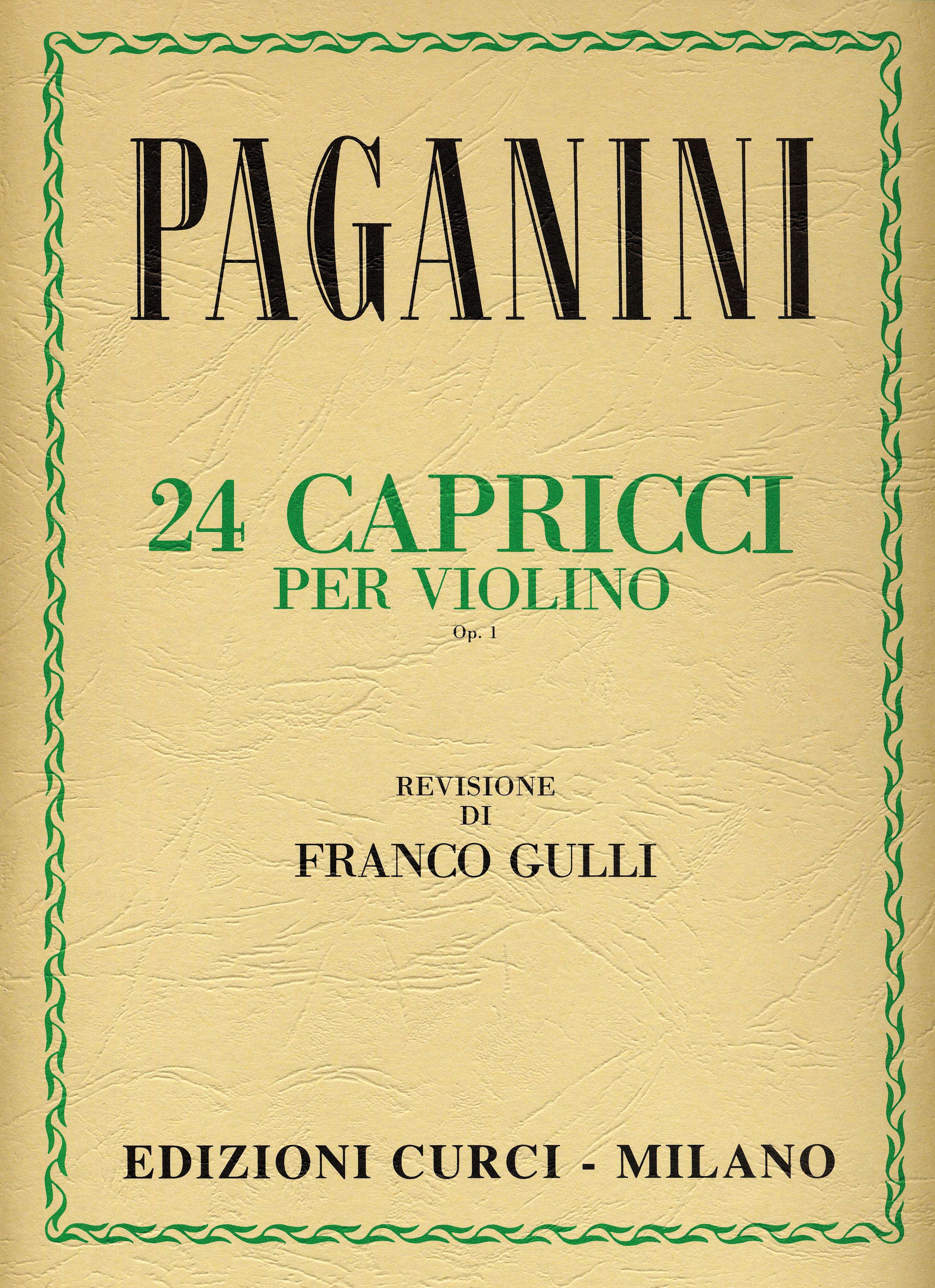 Paganini: 24 Caprices, Op. 1 – Ficks Music