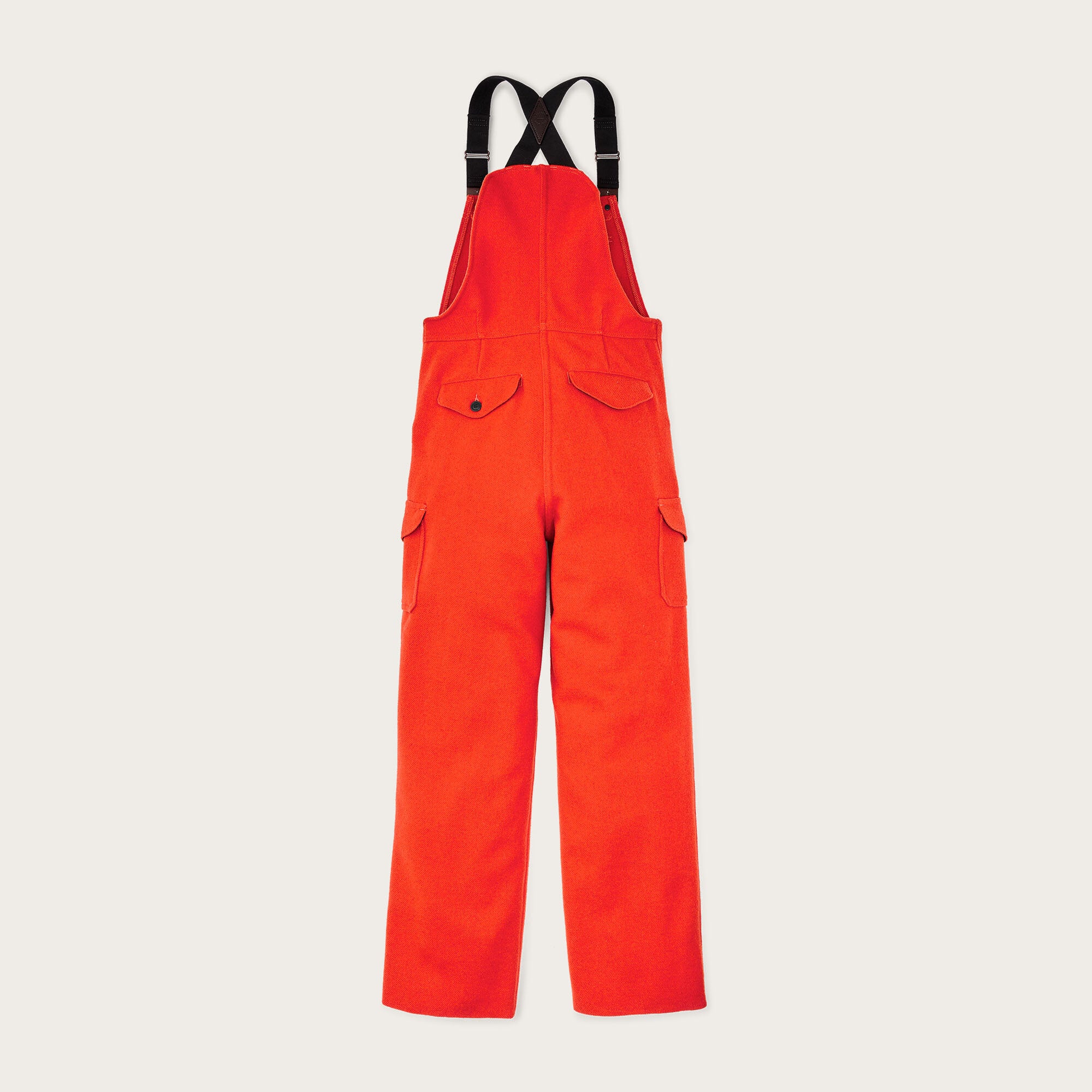 Mackinaw wool bibs by Filson | Flame (Orange)