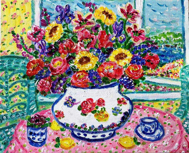 Sunflower Romance』レスリー・セイヤー | 絵画・アート販売