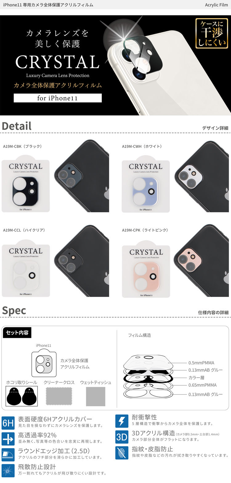 iPhone11専用 カメラ全体保護アクリルフィルム | 藤本電業 F.S.C.事業部