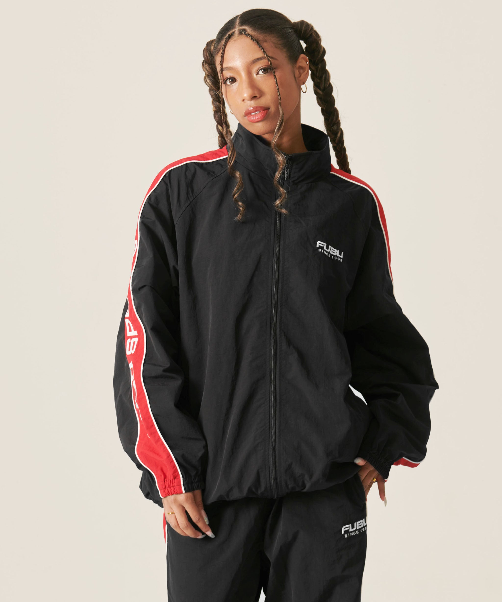 FUBU フブ ナイロンジャケット トラックジャケット 。FUBUはアメリカの