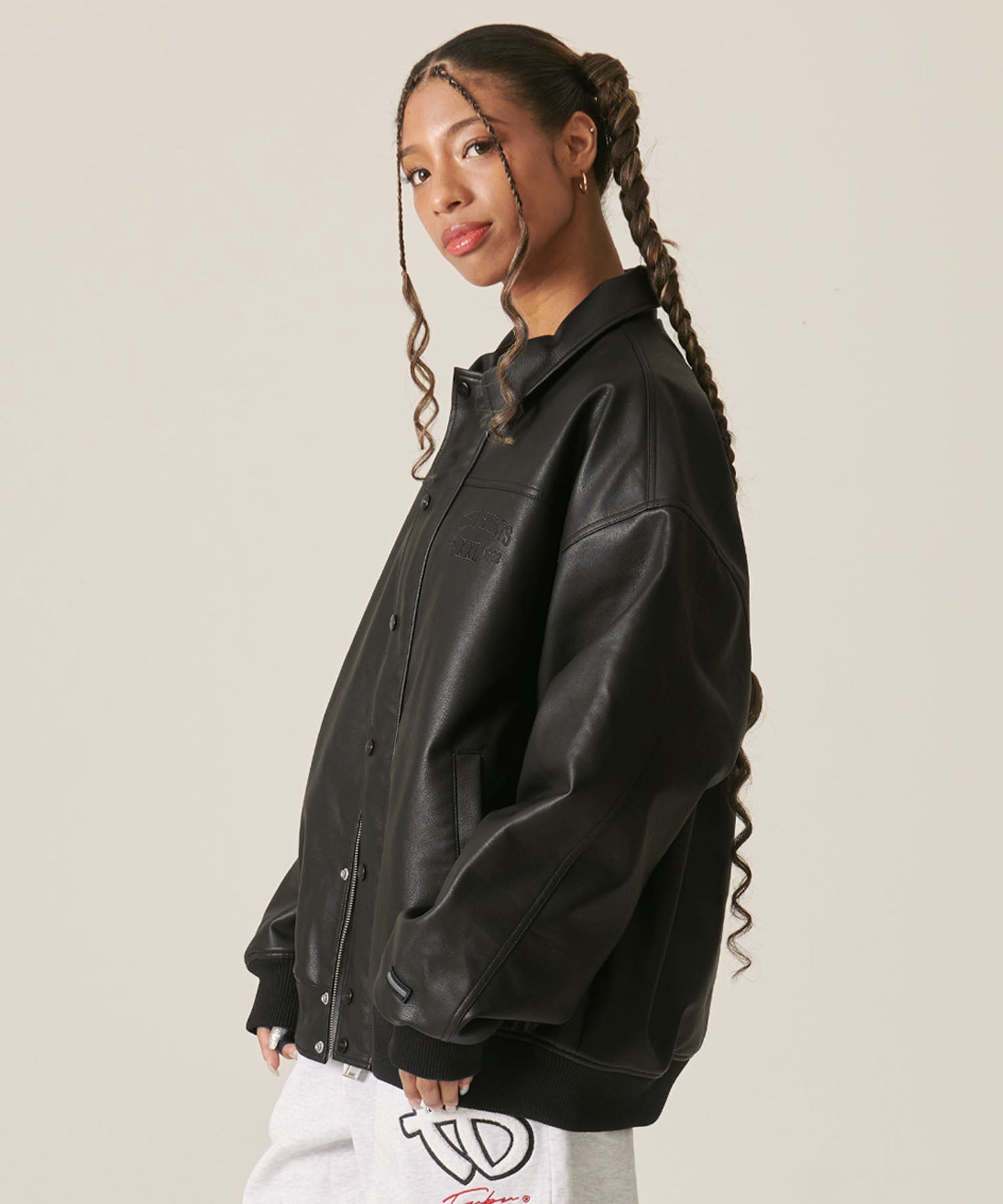 FUBU フブ アウター フェイクレザージャケット 。FUBUはアメリカの代表