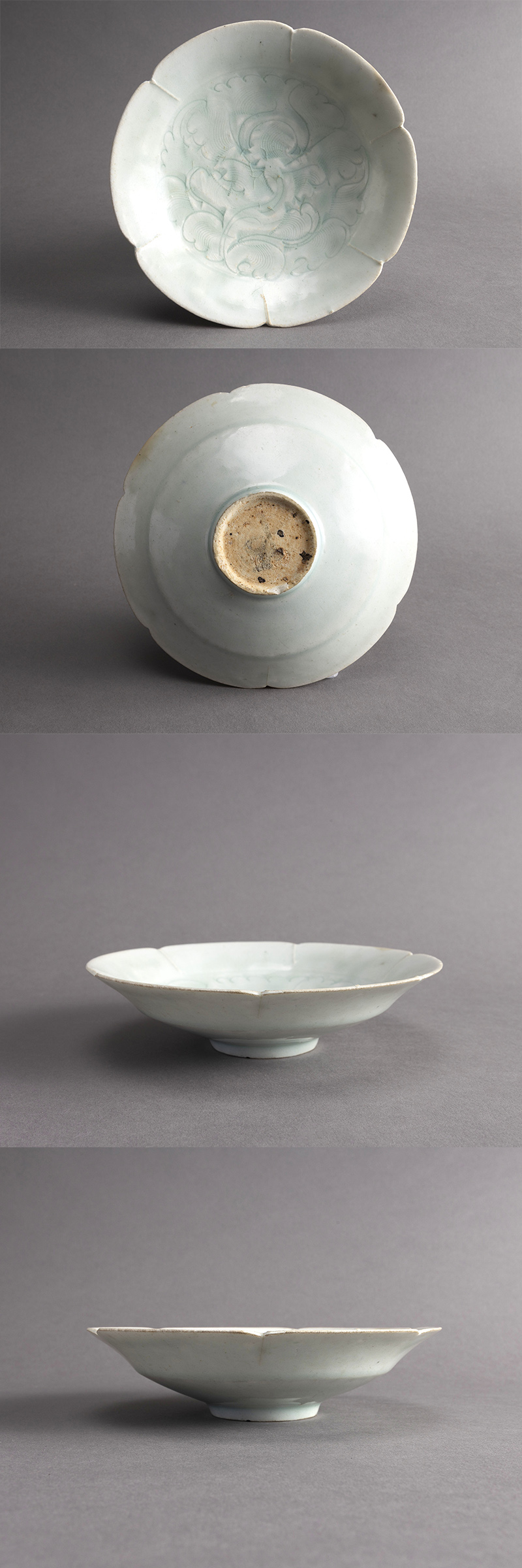 古美術 吉戸 - 宋時代 影青牡丹文 輪花皿 | 古美術品専門サイト