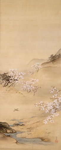 桜花紅葉山水図 | 橋本雅邦 | 収蔵品詳細 | 作品を知る | 東京富士