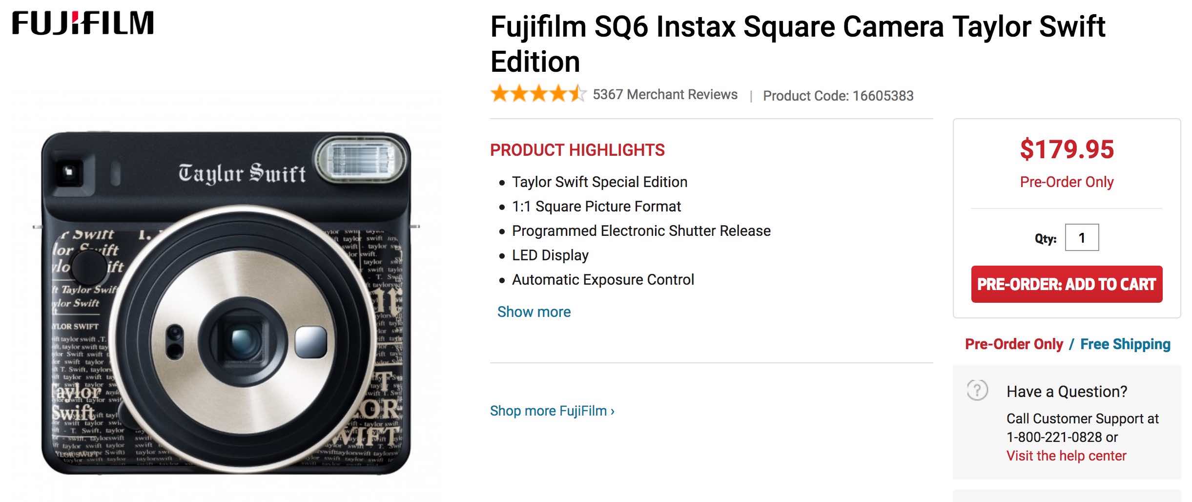 Fujifilm Instax SQUARE SQ6 Taylor Swift Edition. And now PLEASE