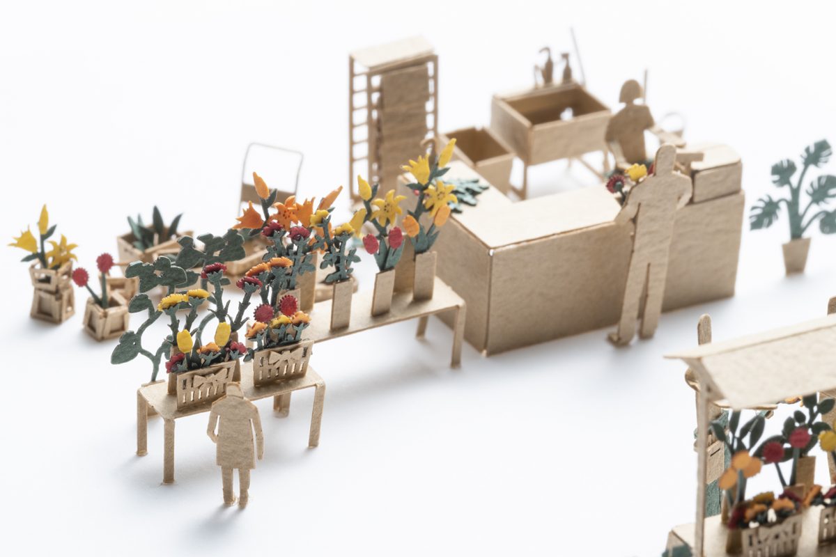 新製品】1/100建築模型用添景セット No.99 お花屋さん編 | 新製品