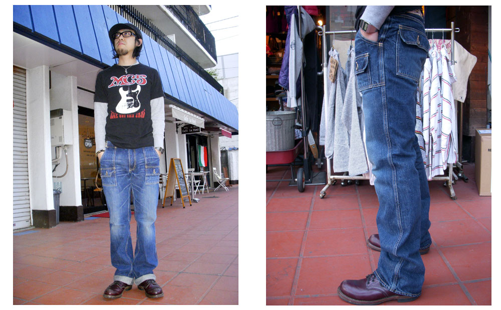 HIGH ROCK ハイロックデニムused加工ブッシュパンツ