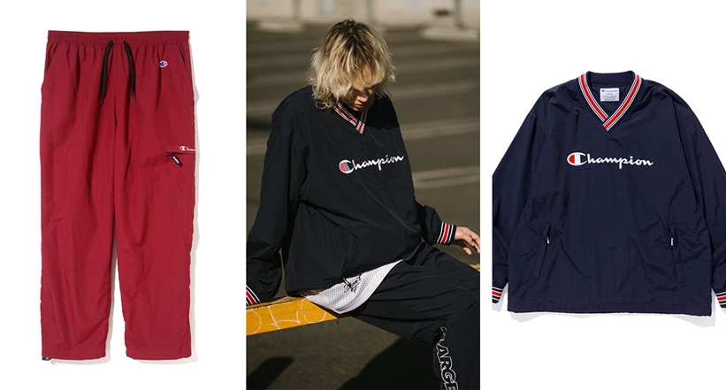 2/7発売！XLARGE × Champion別注ナイロン素材使用のプルオーバータイプ