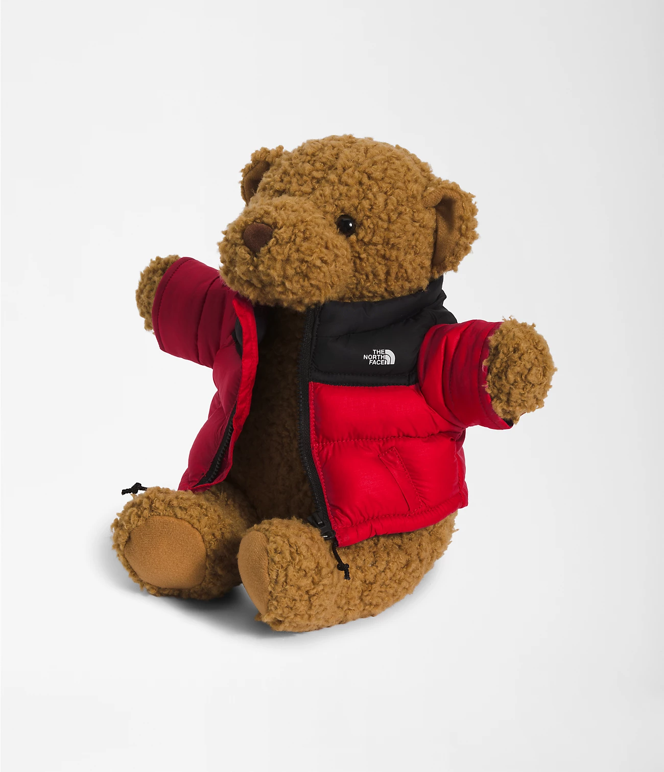 ノースフェイス ヌプシジャケットを着た熊のぬいぐるみが海外で発売