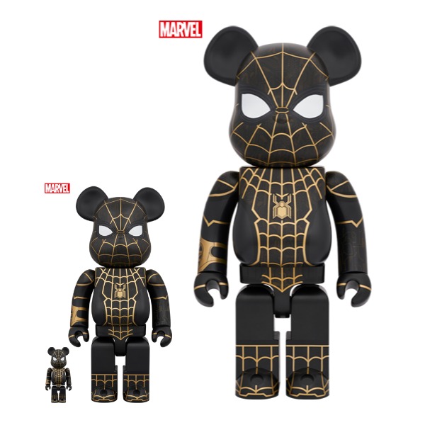 BE@RBRICK SPIDER-MAN BLACK 100％ 400%