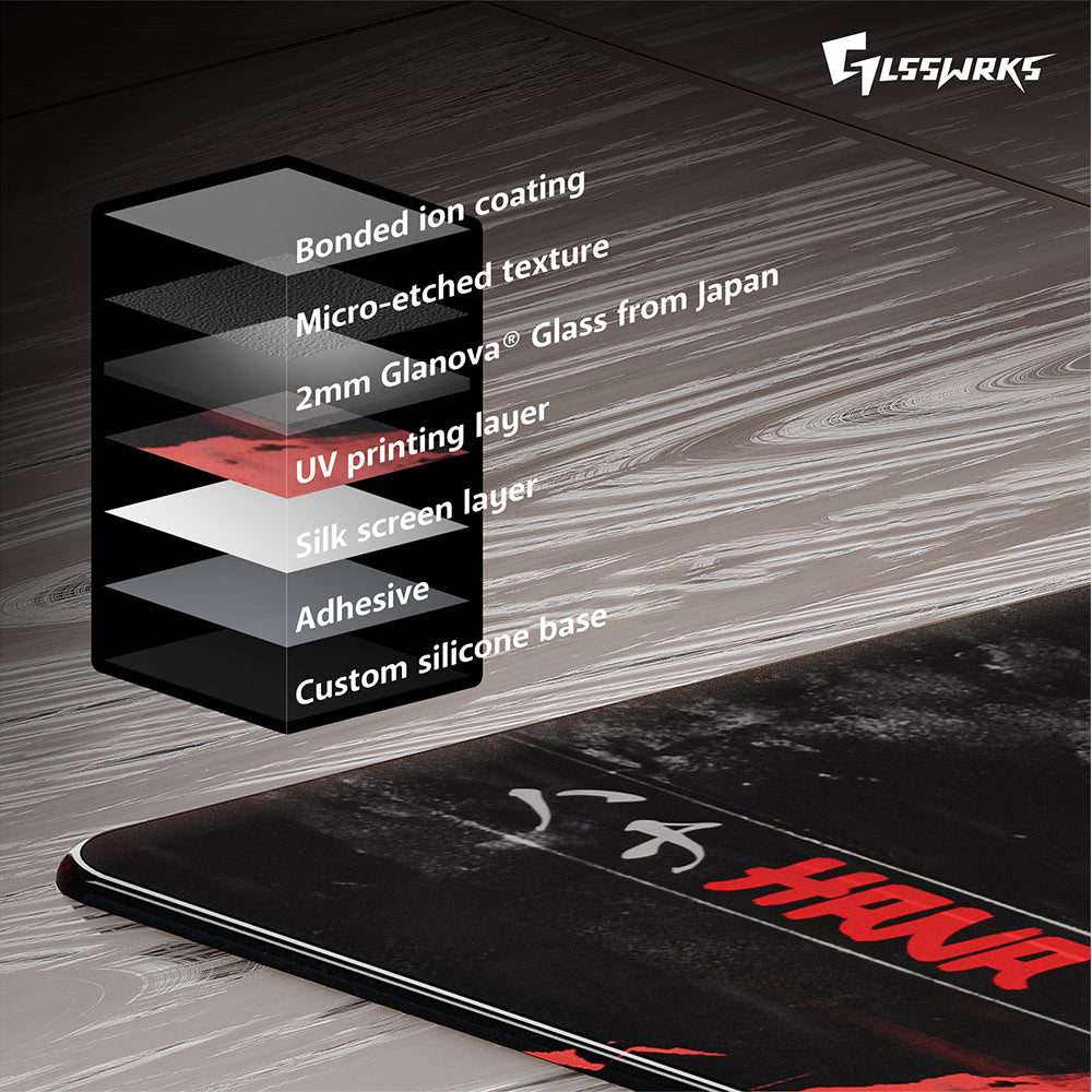 GLSSWRKS(グラスワークス) Hana プレミアムガラスマウスパッド Japan