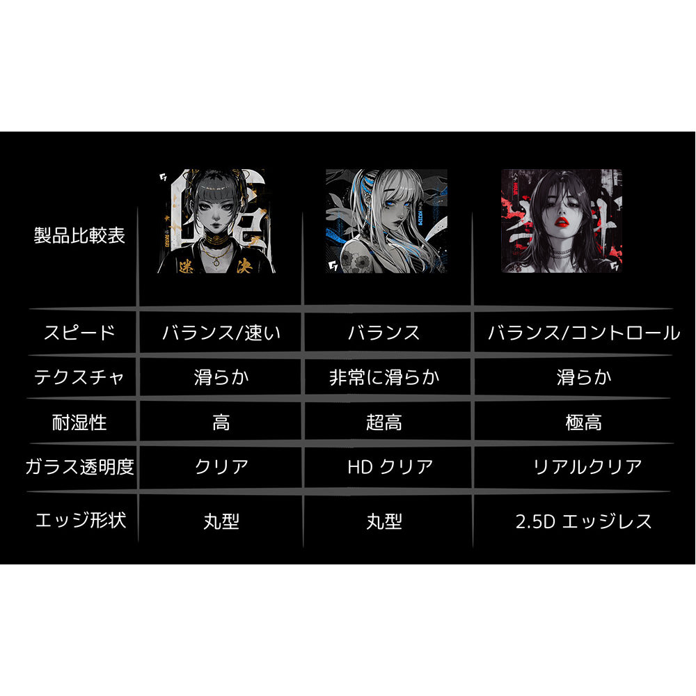 GLSSWRKS(グラスワークス) Hana プレミアムガラスマウスパッド