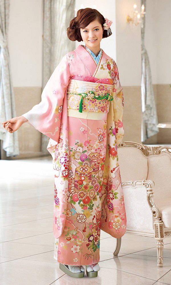 京友禅振袖・桃色・ピンク┃伝統古典【菊京屋】