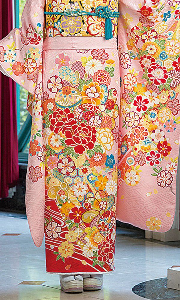 京友禅振袖・桃色┃かわいい古典【菊京屋】