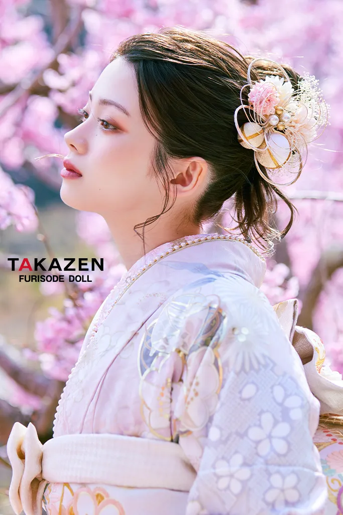 正統派古典 ピンク/淡い色 かわいい振袖 桜柄/打ち出の小槌 はんなり