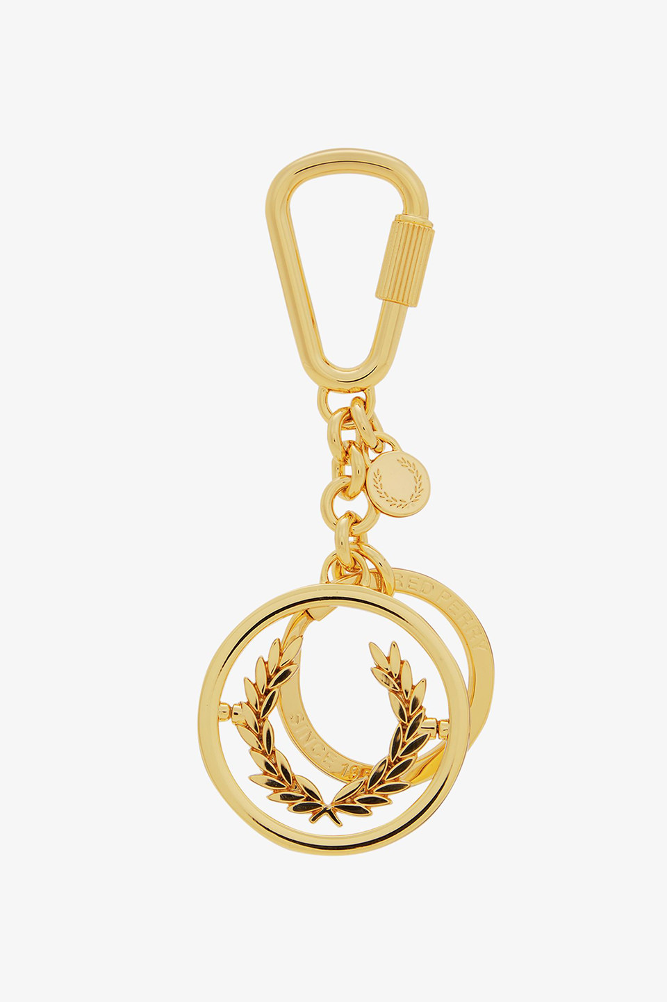 Spinning Laurel Wreath Keyring(1SZ Y18：SHINY GOLD): | FRED PERRY
