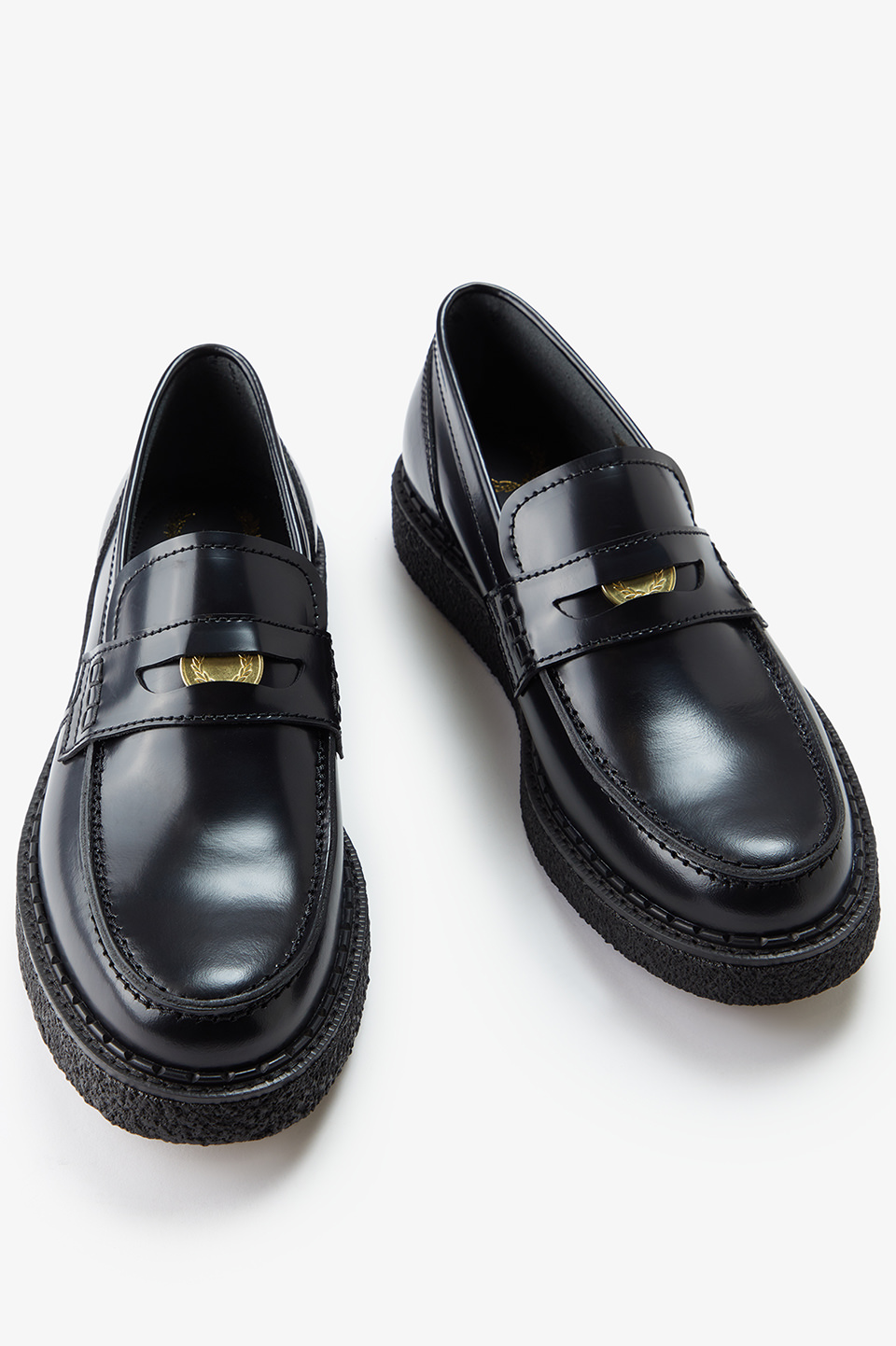 George Cox X Fred Perry Penny Loafer Leather(230 102：BLACK