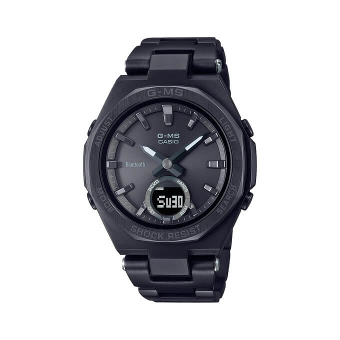 Baby-G G-MS MSG-B100 with Octagonal Bezel, Solar, Bluetooth - G