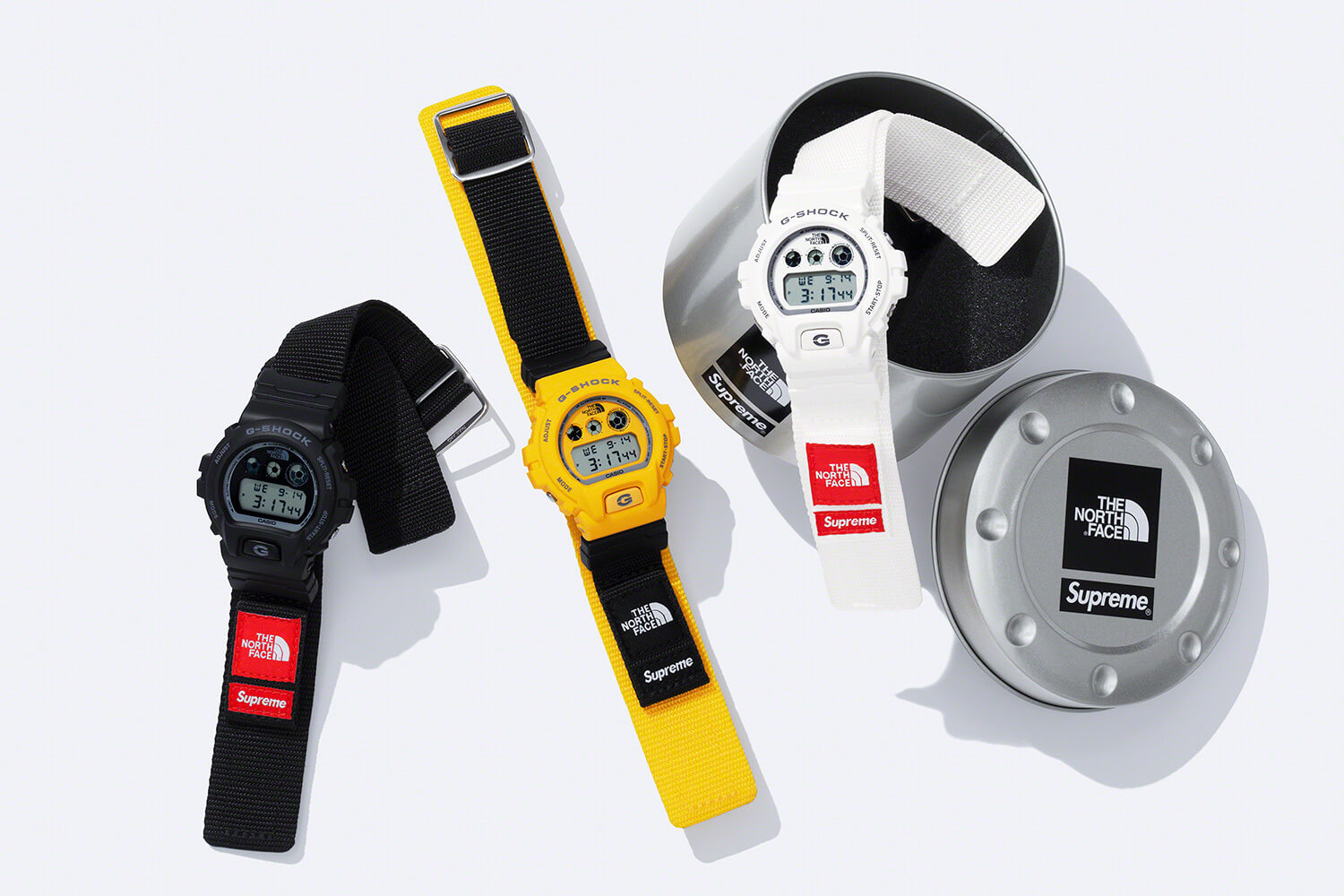 The Supreme x The North Face x G-Shock DW-6900 collaboration is