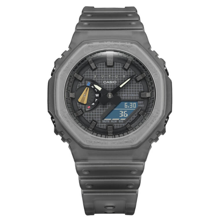 FUTUR x G-Shock GA-2100FT-8A skeleton gray collaboration with the