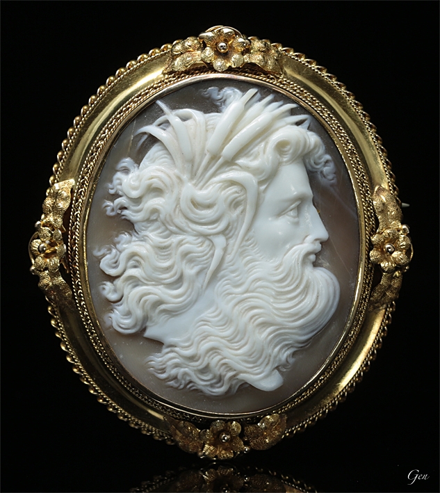 シェルカメオ ブローチ アンティークジュエリー