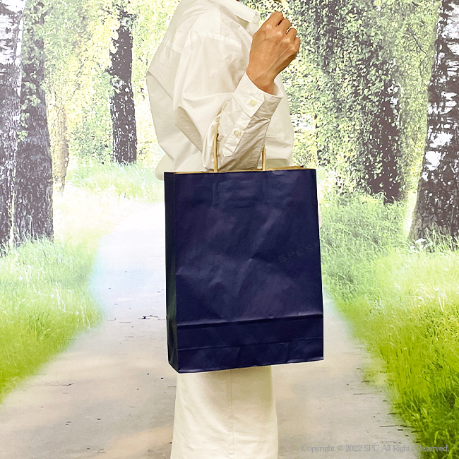 手提げ紙袋 ネイビー 【27×8×H34cm】｜香典返し.JP